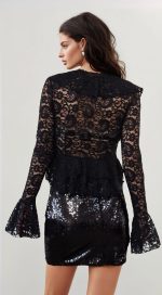 Lace effect blouse with ruffles - Image 2