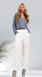 Cozy fabric palazzo pants