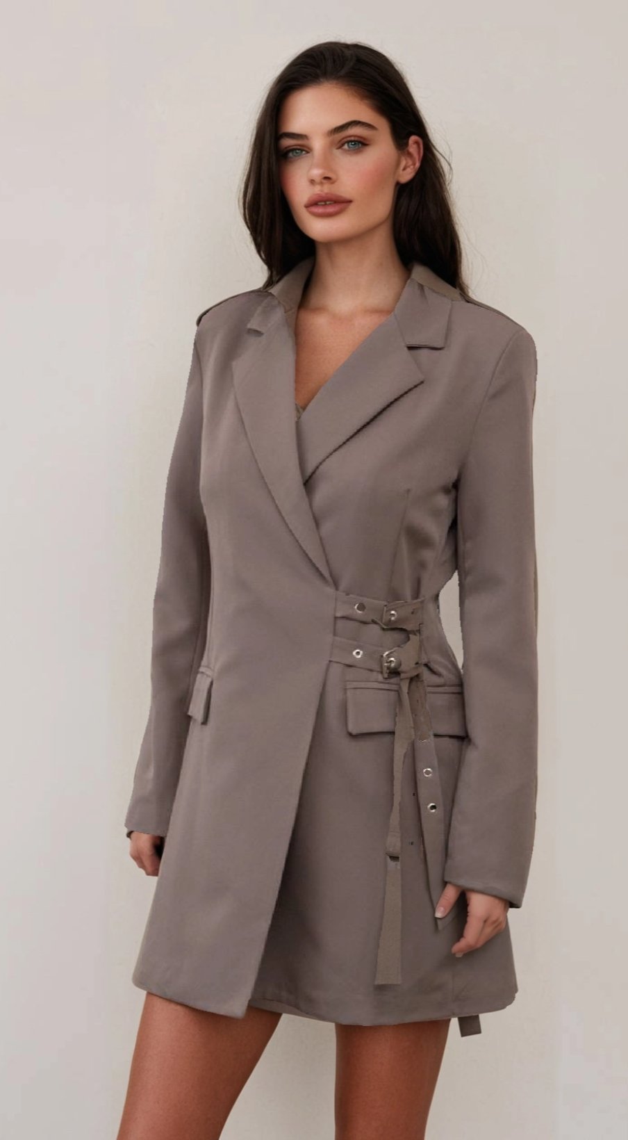 InsMindAIModel-1736507138777 Blazer dress belt closure - Image 1