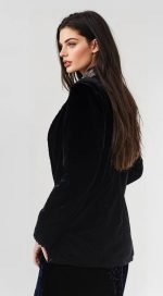 Velvet and rhinestone effect blazer - Image 2
