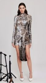 Soft touch chameleon print effect dress