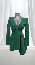 Asymmetric suit blazer dress - Image 4