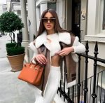 Satin fur effect vest coat - Image 2