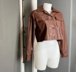 Faux leather overshirt - Image 2