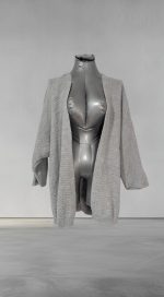 Kimono-effect batwing sleeve cardigan - Image 4