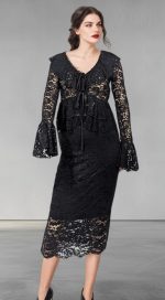 Soft touch lace effect skirt