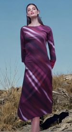 Elastic lines effect dress