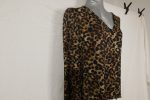 Soft touch leopard blouse with buttons - Image 5