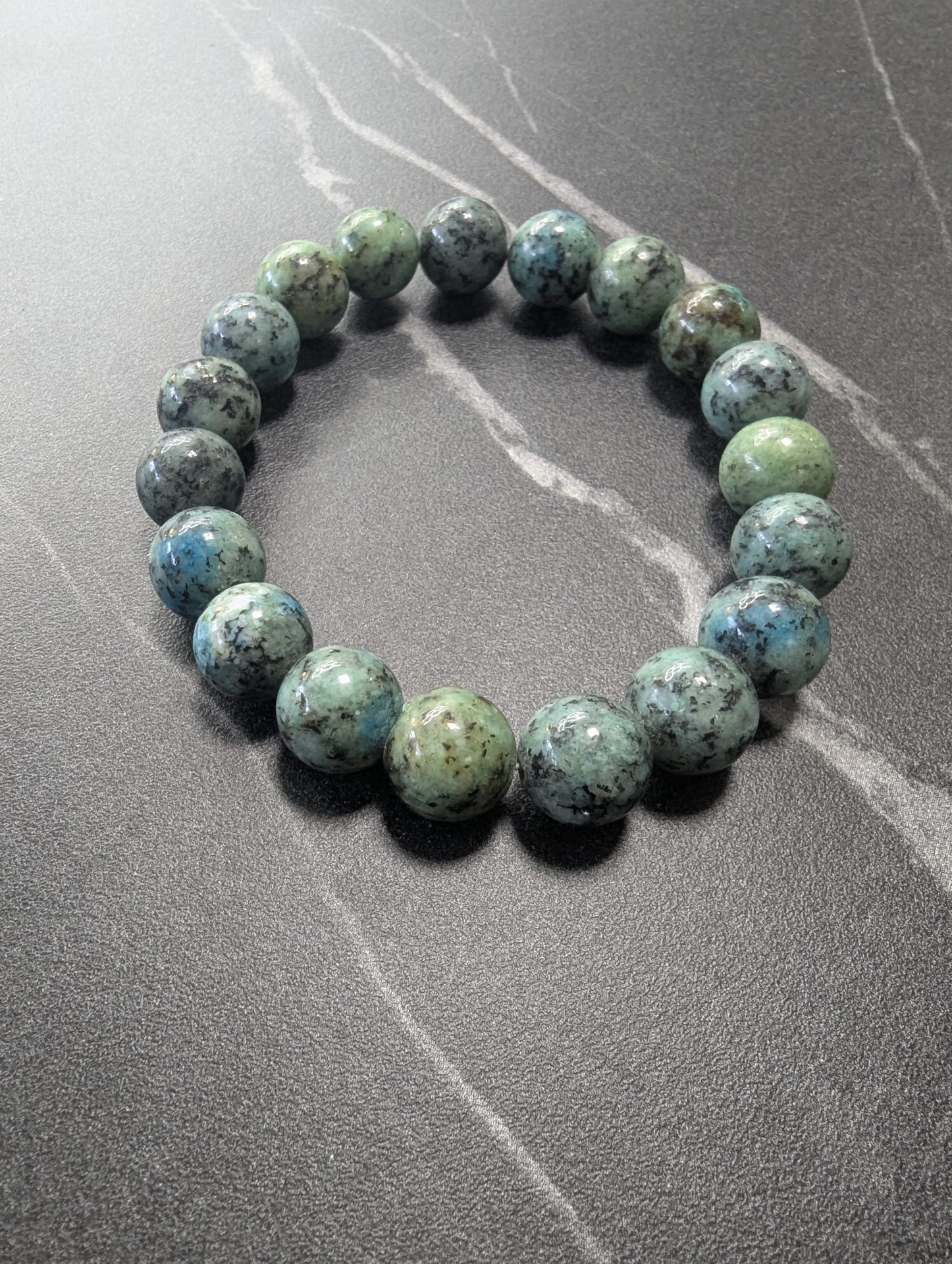 PXL_20250305_165907688 Blue Jasper Beaded Bracelet – Natural Elegance - Image 1