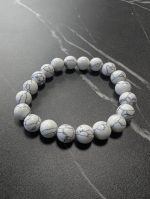 Howlite Marble Beaded Bracelet – Timeless Elegance